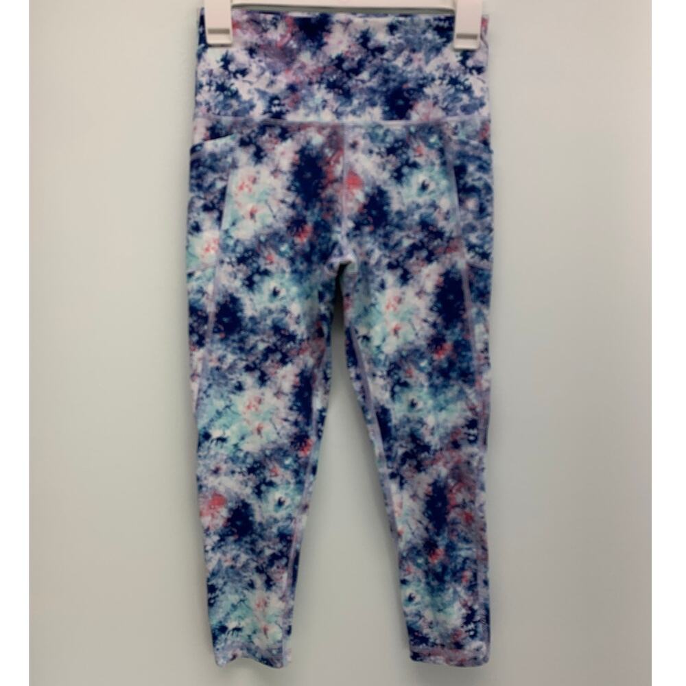 X by Gottex Capri Leggings Womens Small Activewear Multicolor Pockets Stretch